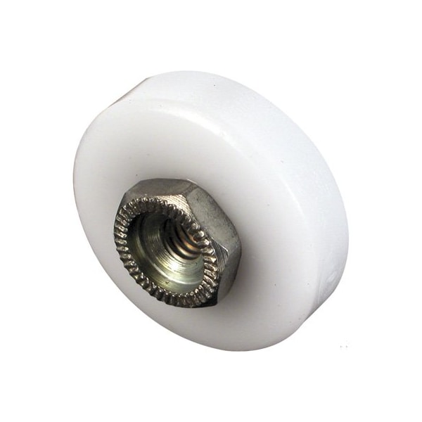 Prime-Line Shower Door Roller, 3/4in Dia, Flat Edge Nylon Tire, Steel Ball Bearings Threaded Hex Head Hub, 4PK M 6152 - main